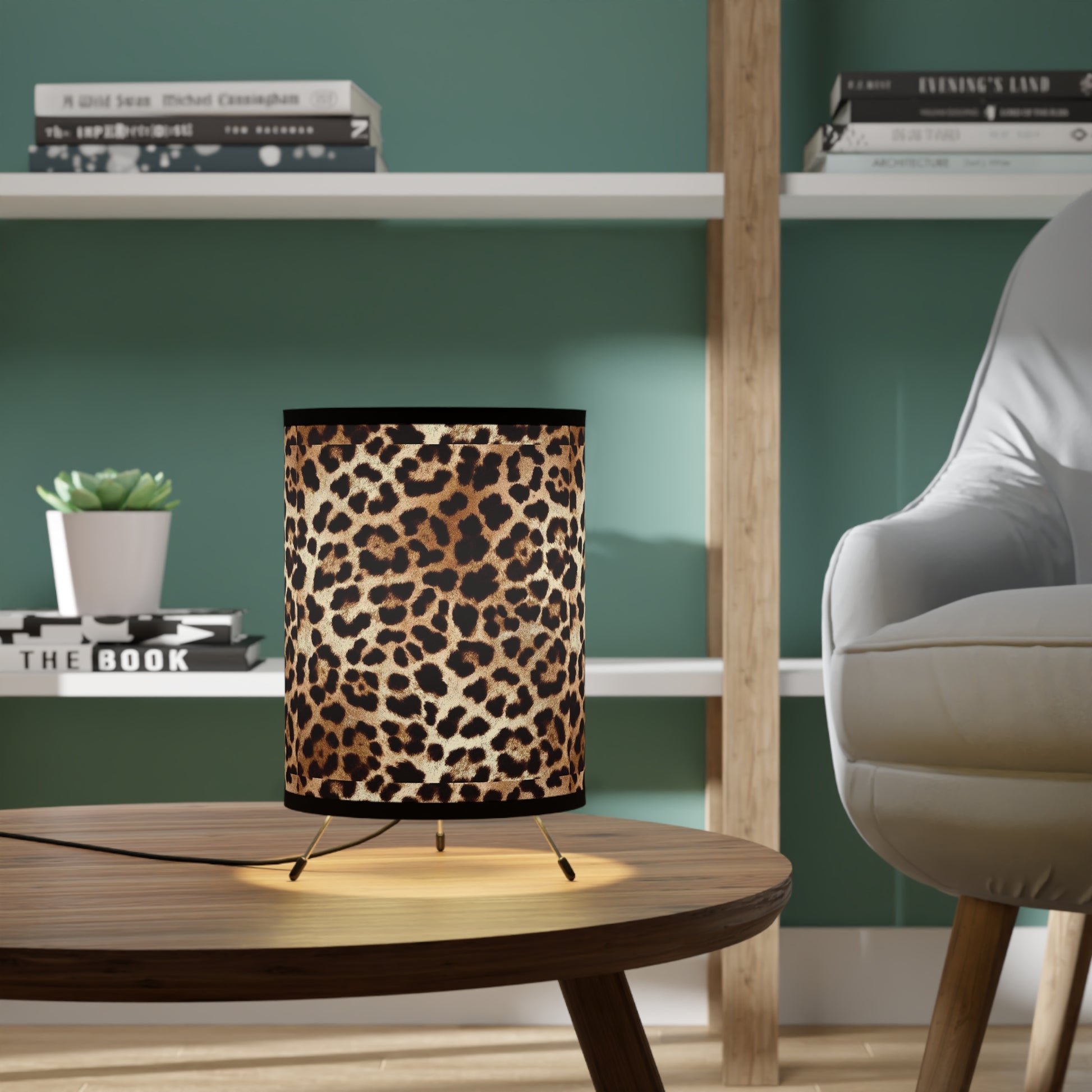 Chic Tripod Lamp, Leopard Print Night Light