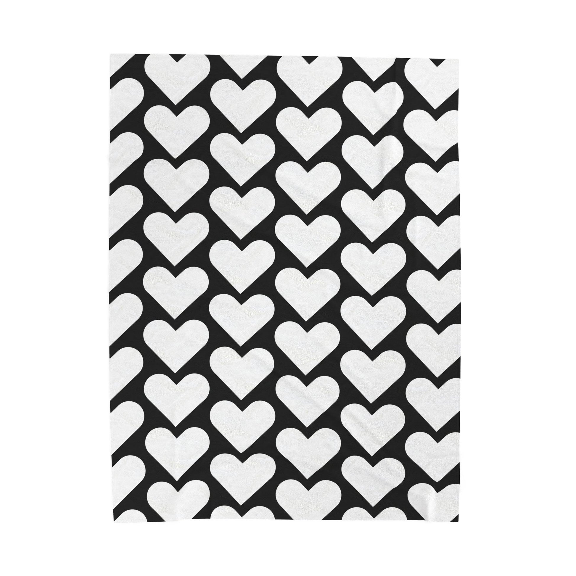 Cozy Heart Print Velveteen Plush Blanket