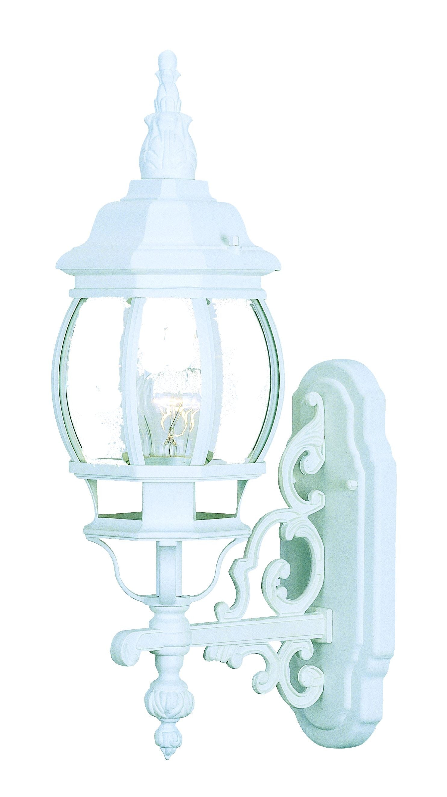 White Glass Globe Wall Light-1