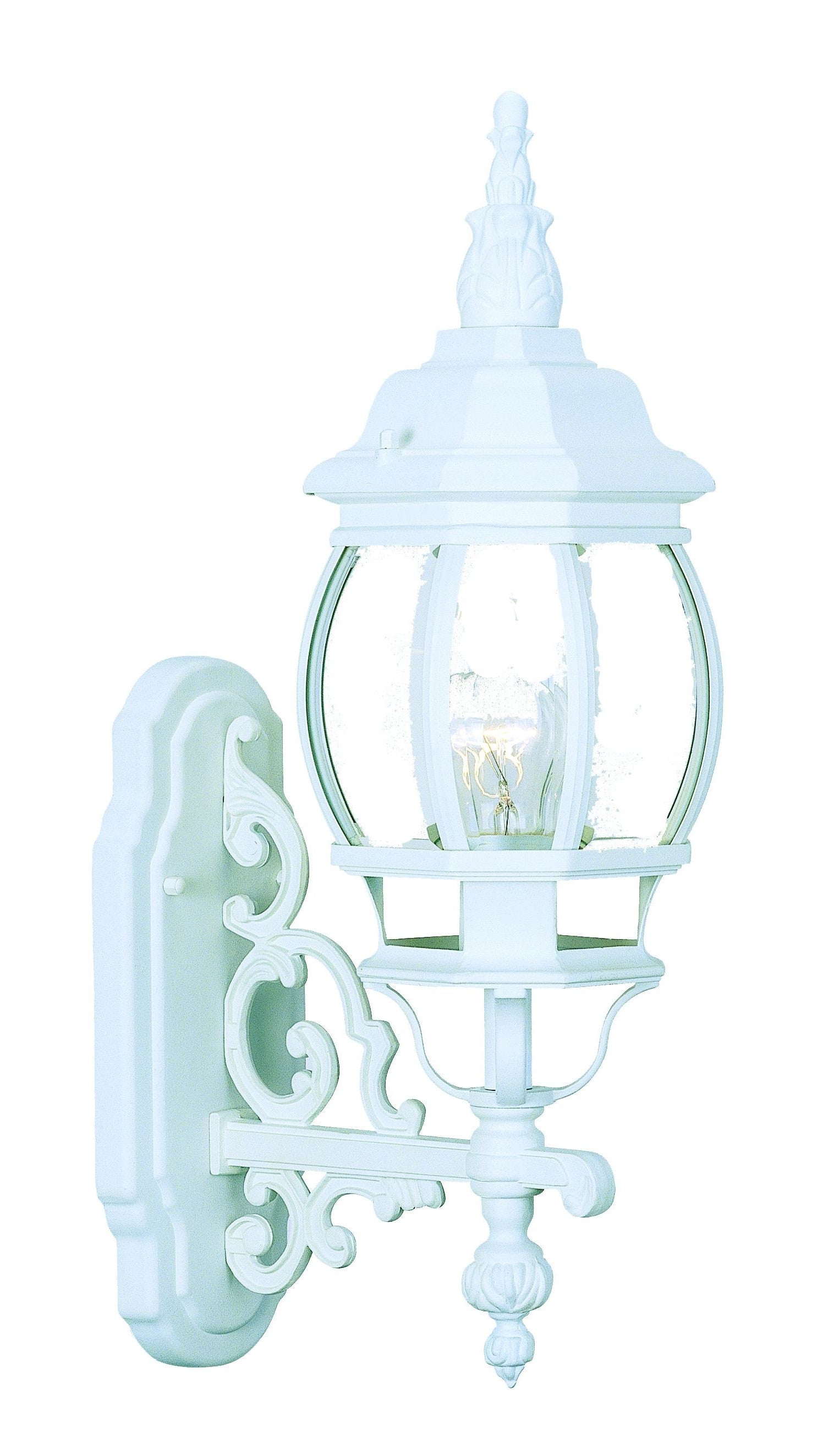 White Glass Globe Wall Light-2