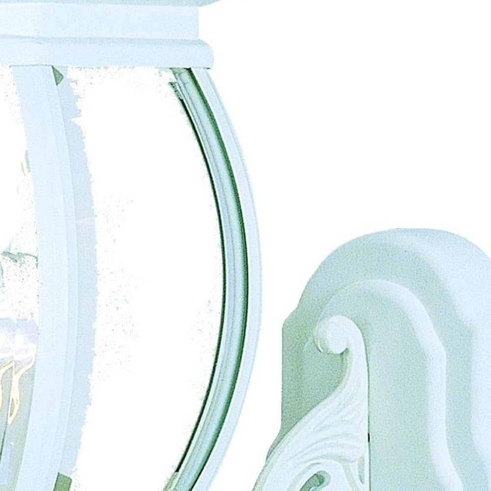 White Glass Globe Wall Light-3