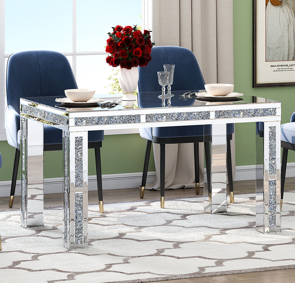 Silver Wood Dining Table 31"