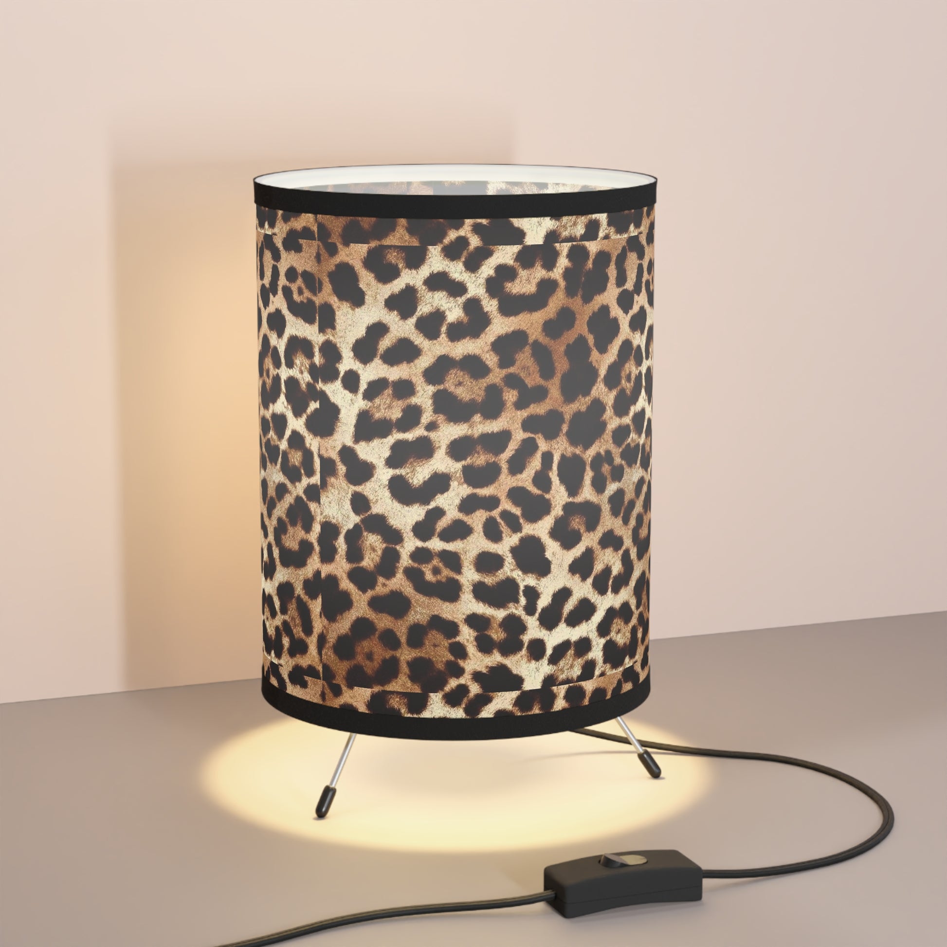 Chic Tripod Lamp, Leopard Print Night Light