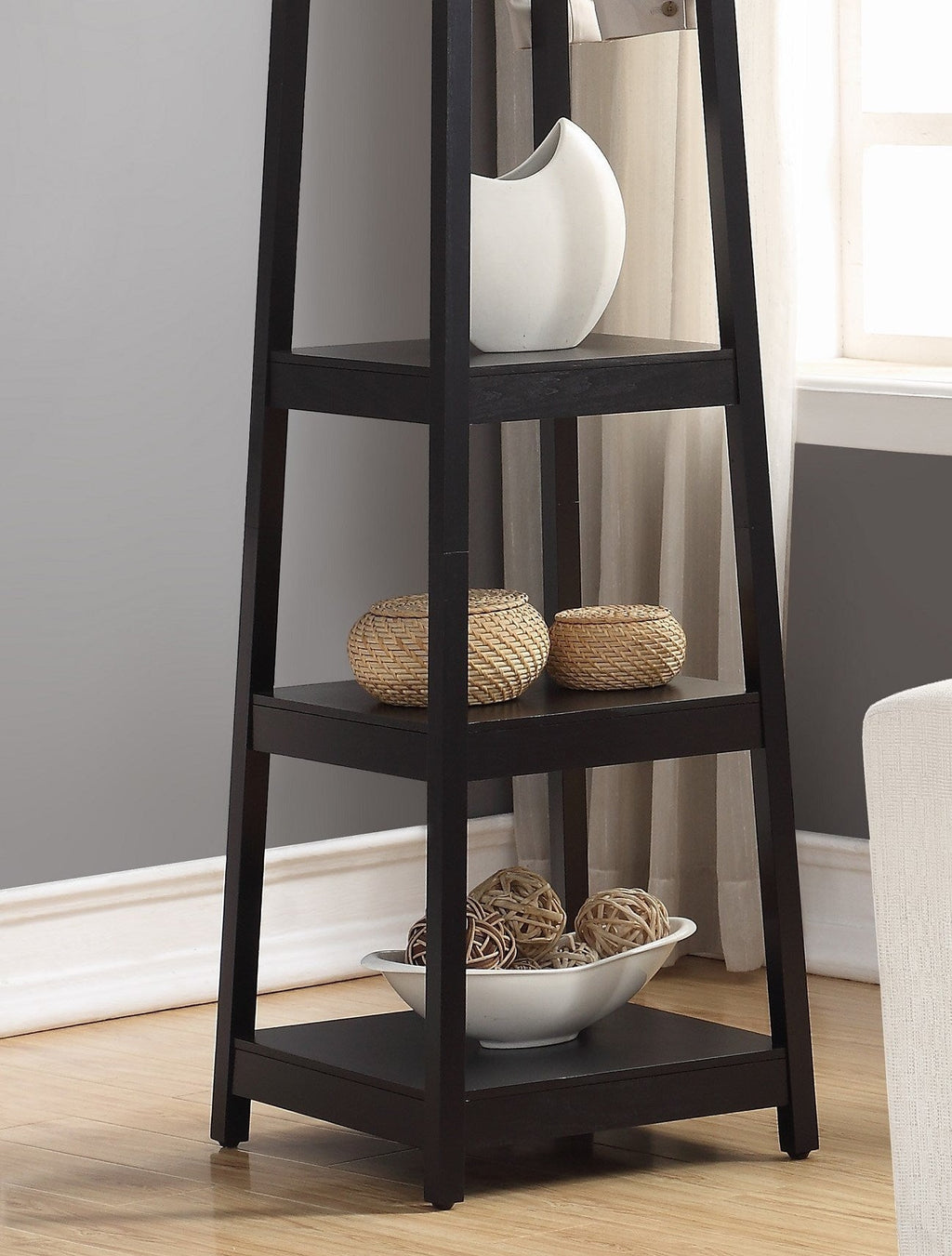 Coat Rack W/ 3-Tier Storage Shelves